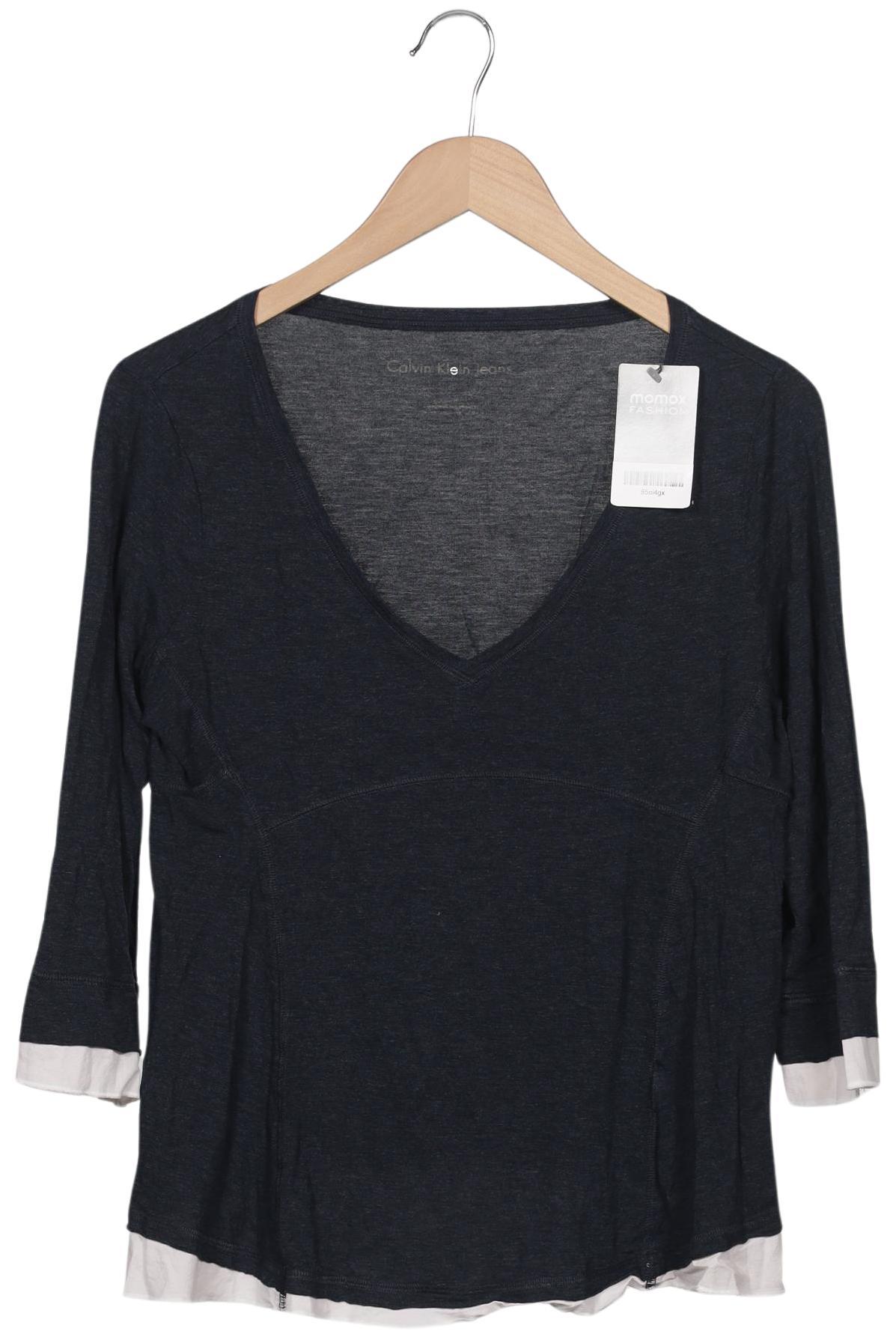 

Calvin Klein Jeans Damen Langarmshirt, marineblau, Gr. 38