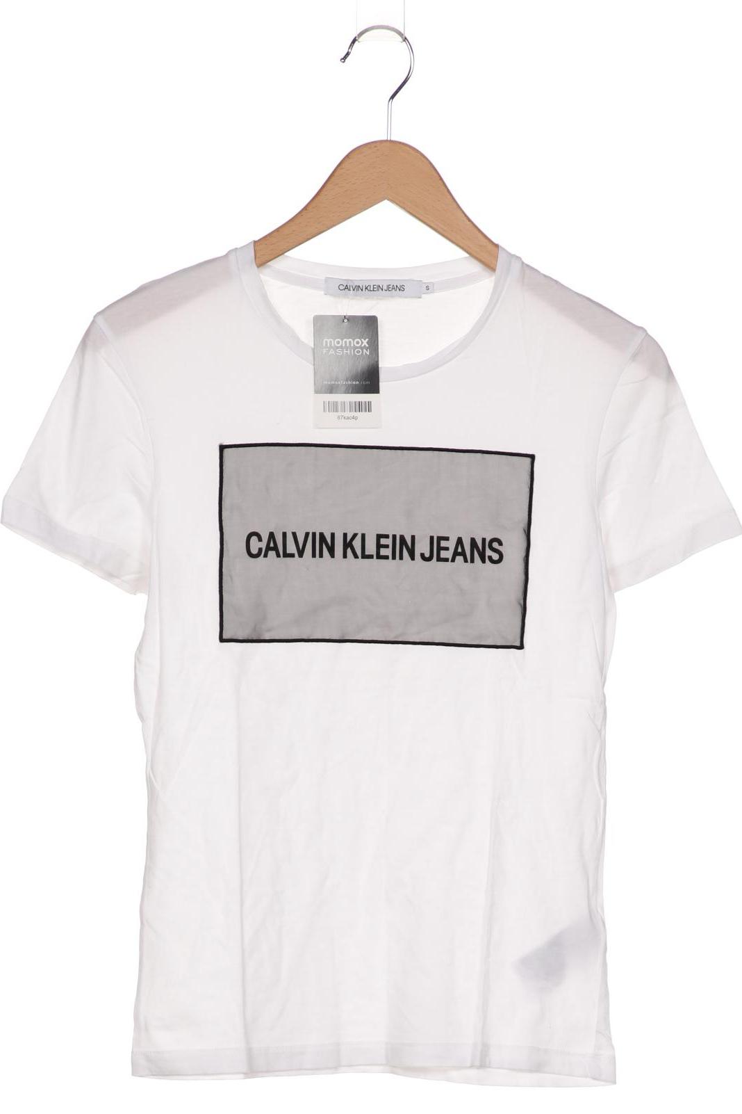 

Calvin Klein Jeans Damen T-Shirt, weiß, Gr. 36