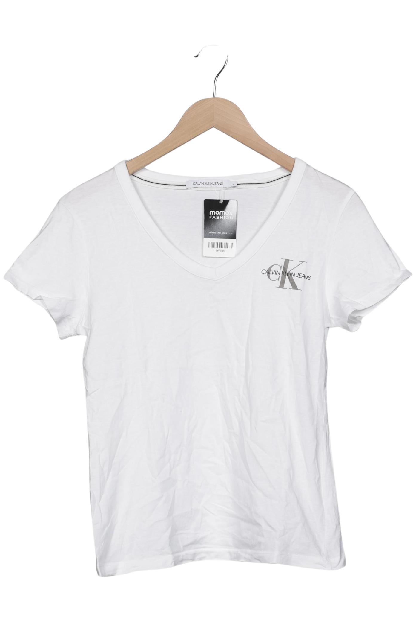 

Calvin Klein Jeans Damen T-Shirt, weiß, Gr. 42