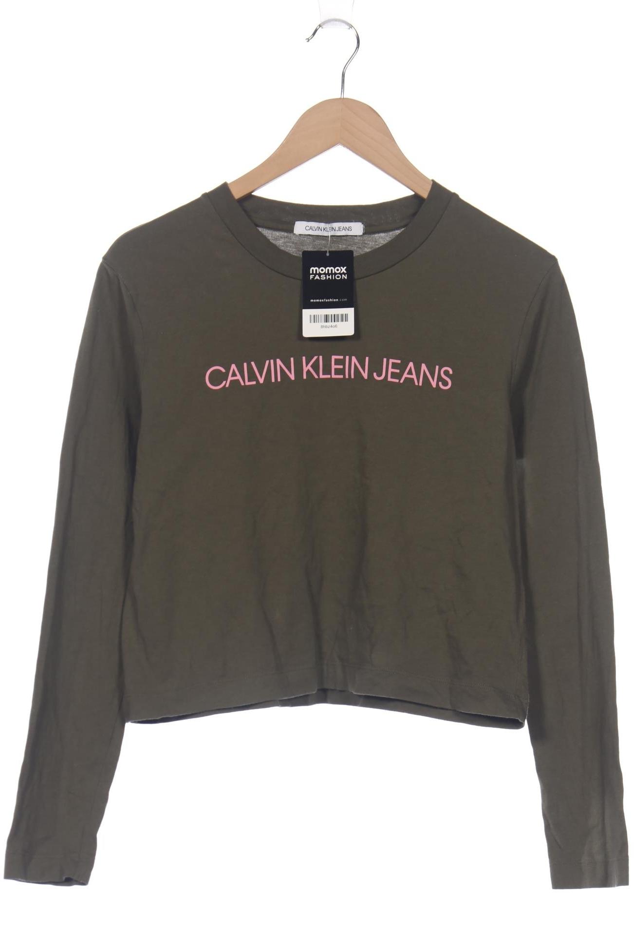 

Calvin Klein Jeans Damen Langarmshirt, grün, Gr. 38