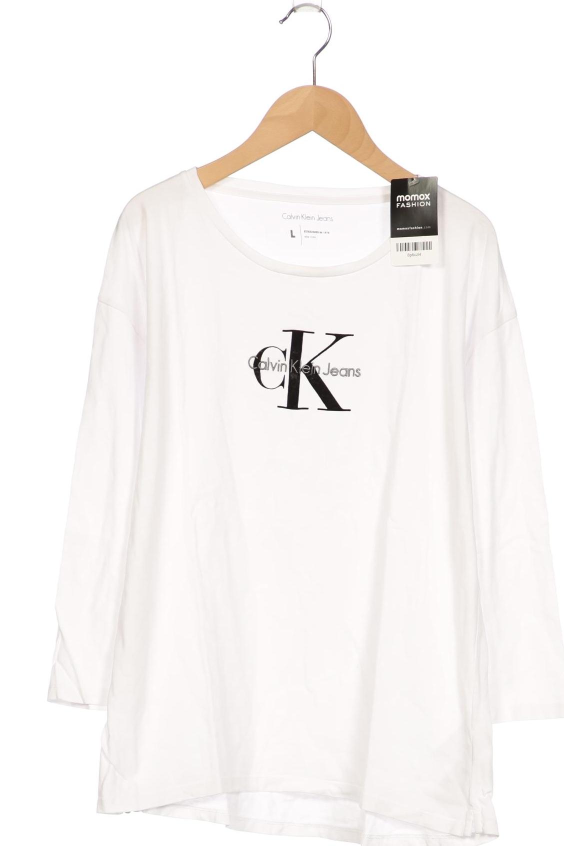 

Calvin Klein Jeans Damen Langarmshirt, weiß, Gr. 42