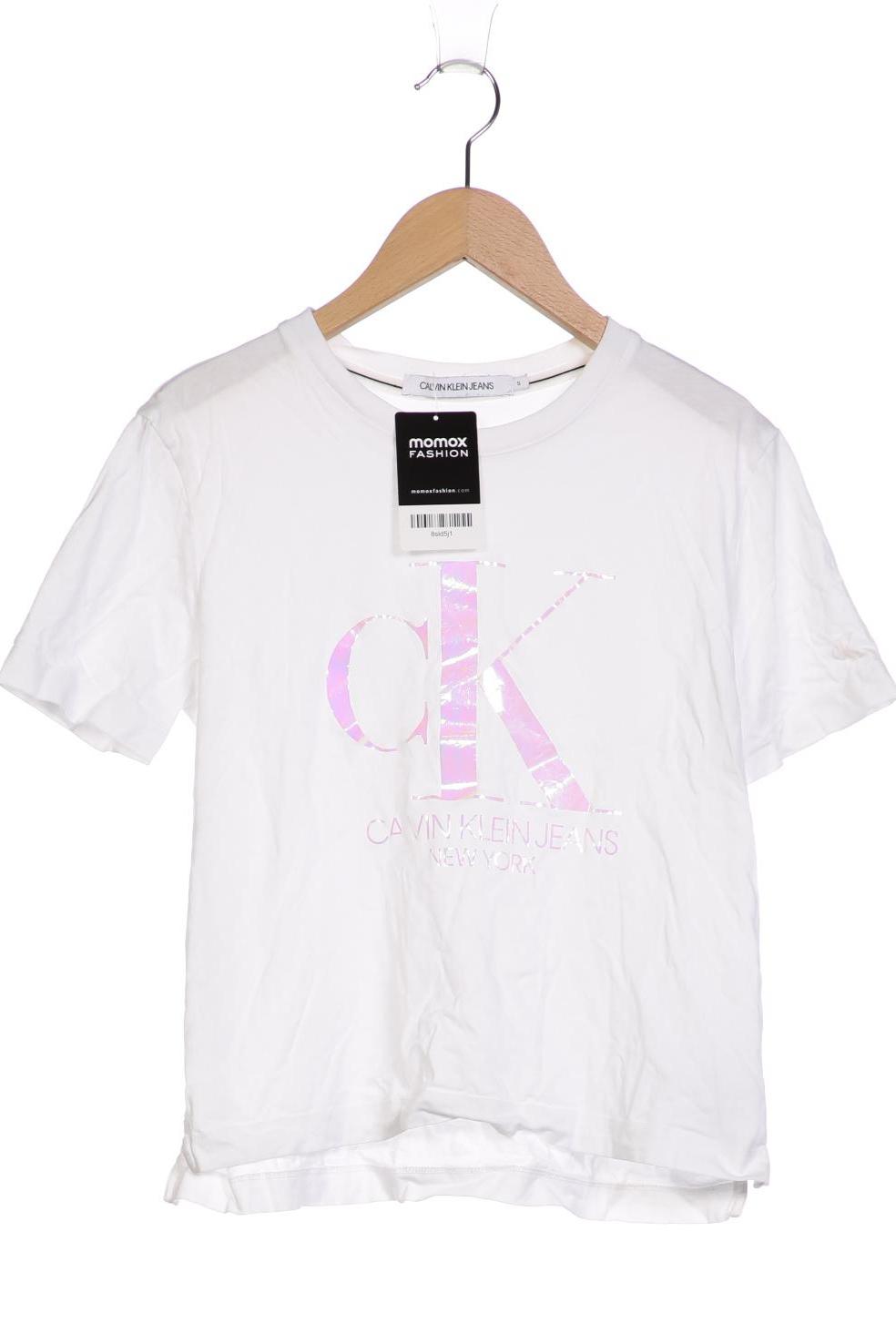 

Calvin Klein Jeans Damen T-Shirt, weiß, Gr. 36