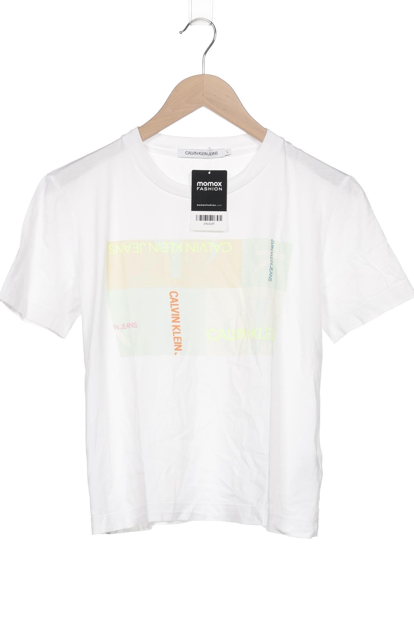 

Calvin Klein Jeans Damen T-Shirt, weiß, Gr. 42