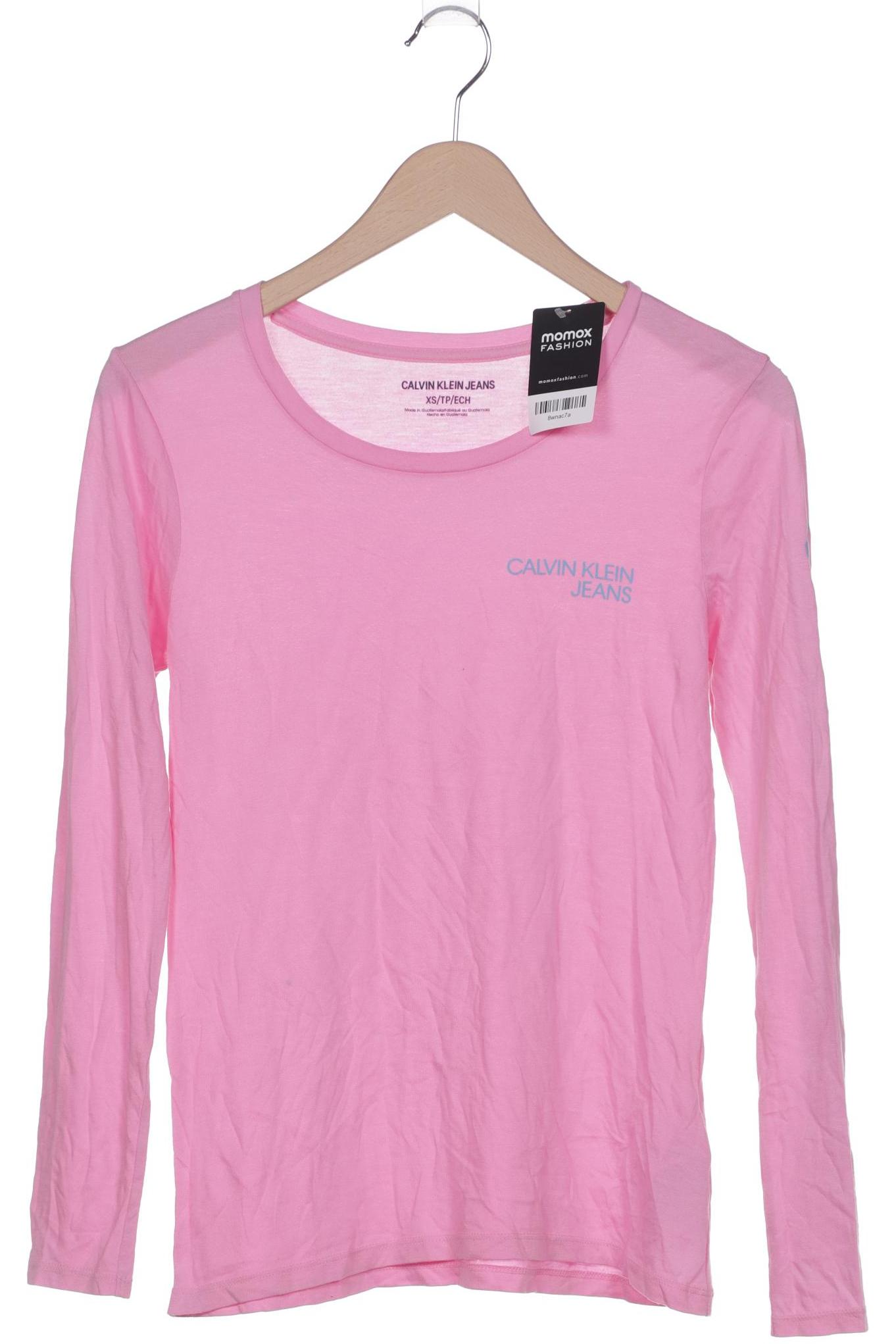 

Calvin Klein Jeans Damen Langarmshirt, pink, Gr. 34