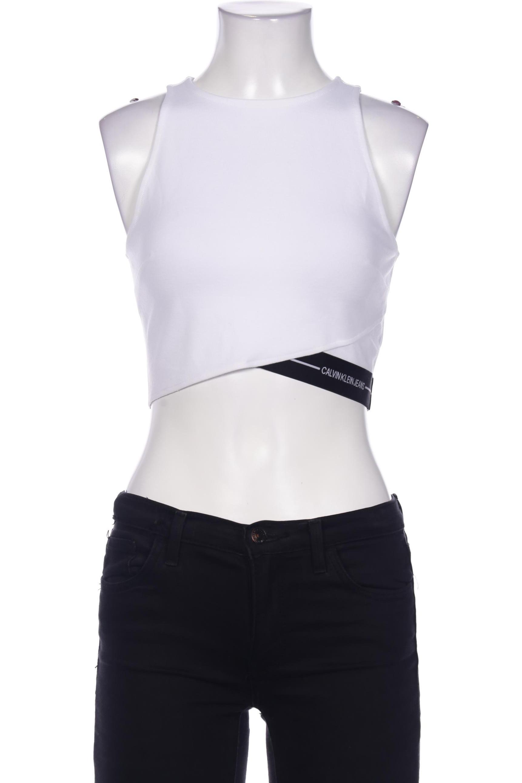 

Calvin Klein Jeans Damen Top, weiß, Gr. 34