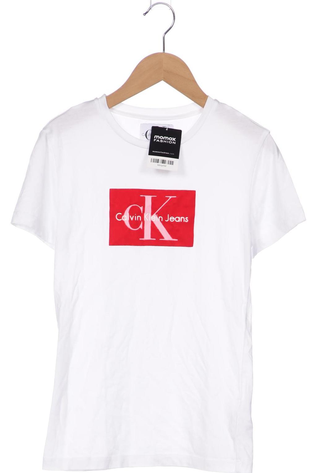 

Calvin Klein Jeans Damen T-Shirt, weiß, Gr. 34