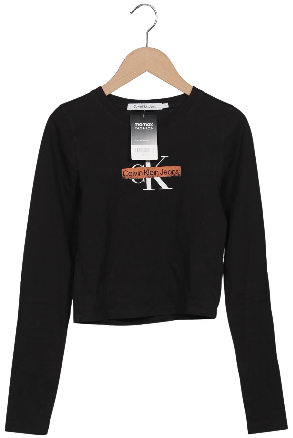 

Calvin Klein Jeans Damen Langarmshirt, schwarz, Gr. 34