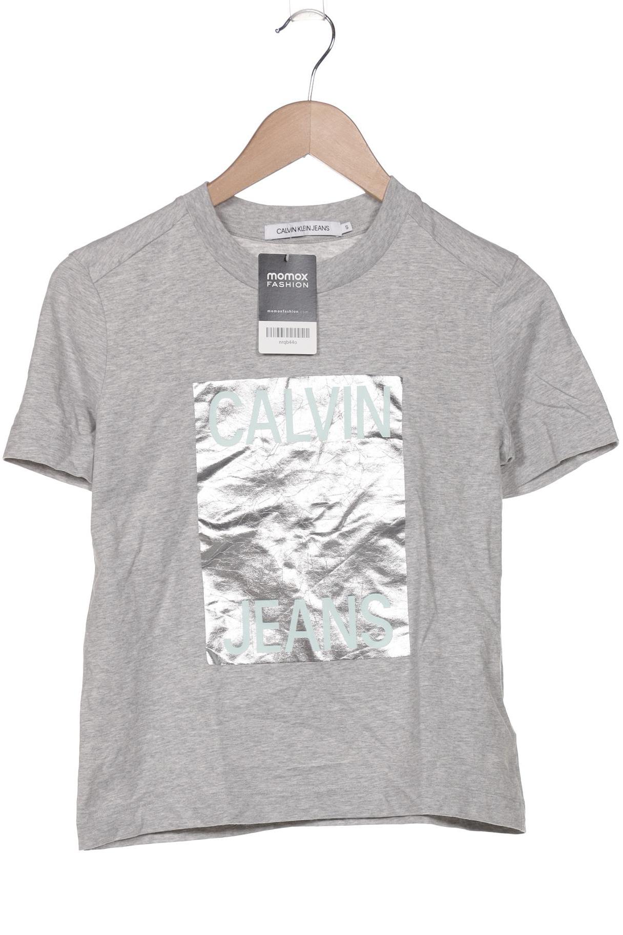 

Calvin Klein Jeans Damen T-Shirt, grau, Gr. 36