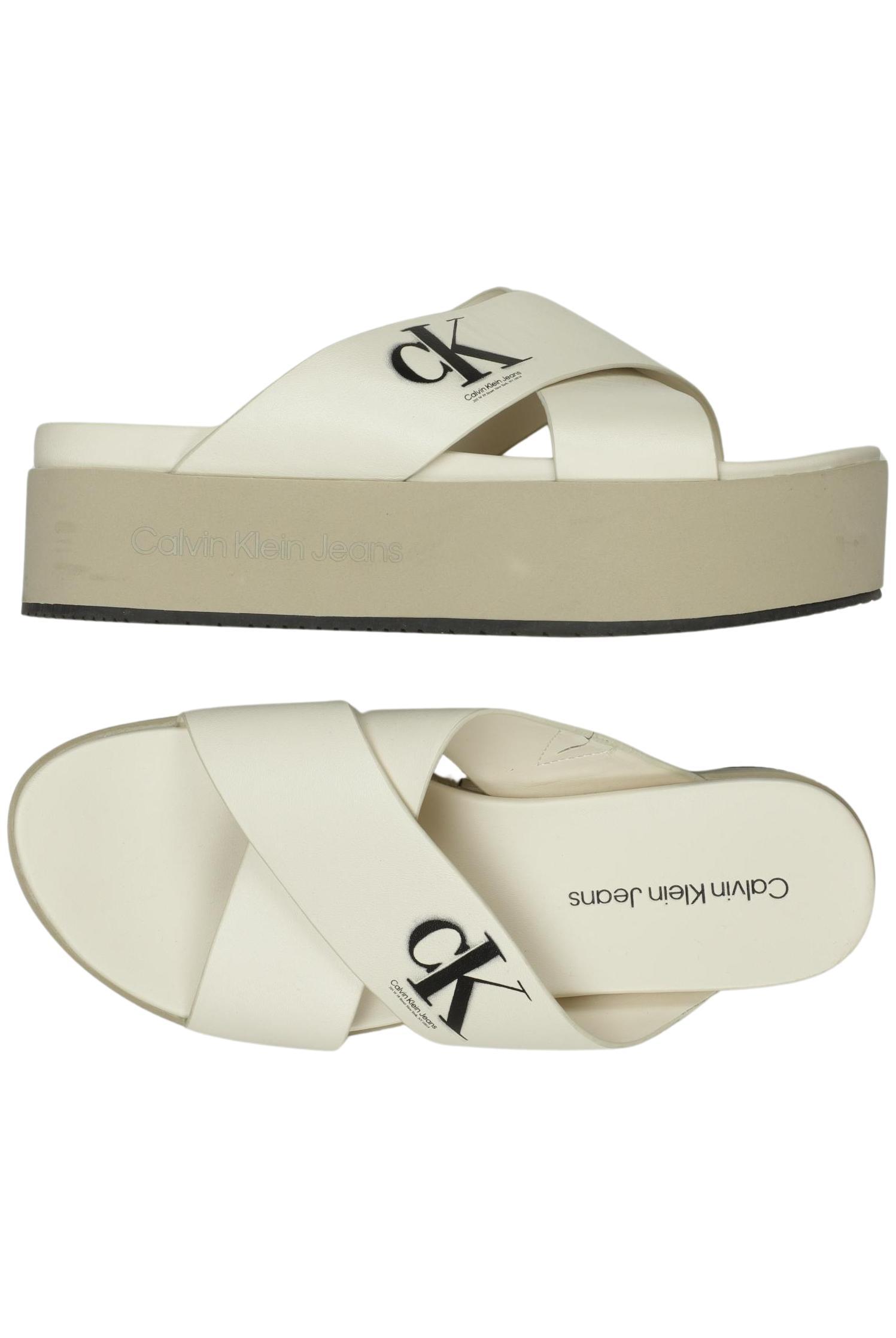 

Calvin Klein Jeans Damen Sandale, cremeweiß, Gr. 39