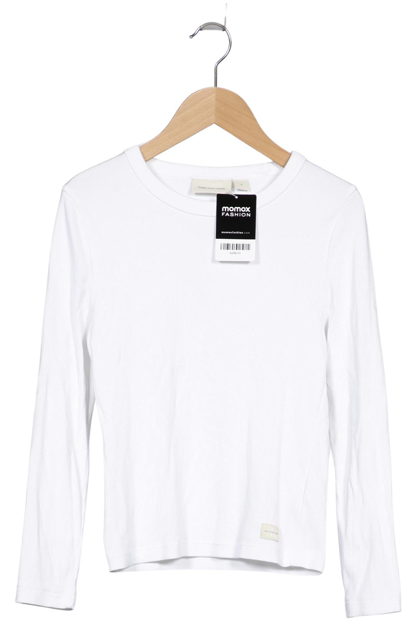 

Calvin Klein Jeans Damen Langarmshirt, weiß, Gr. 36