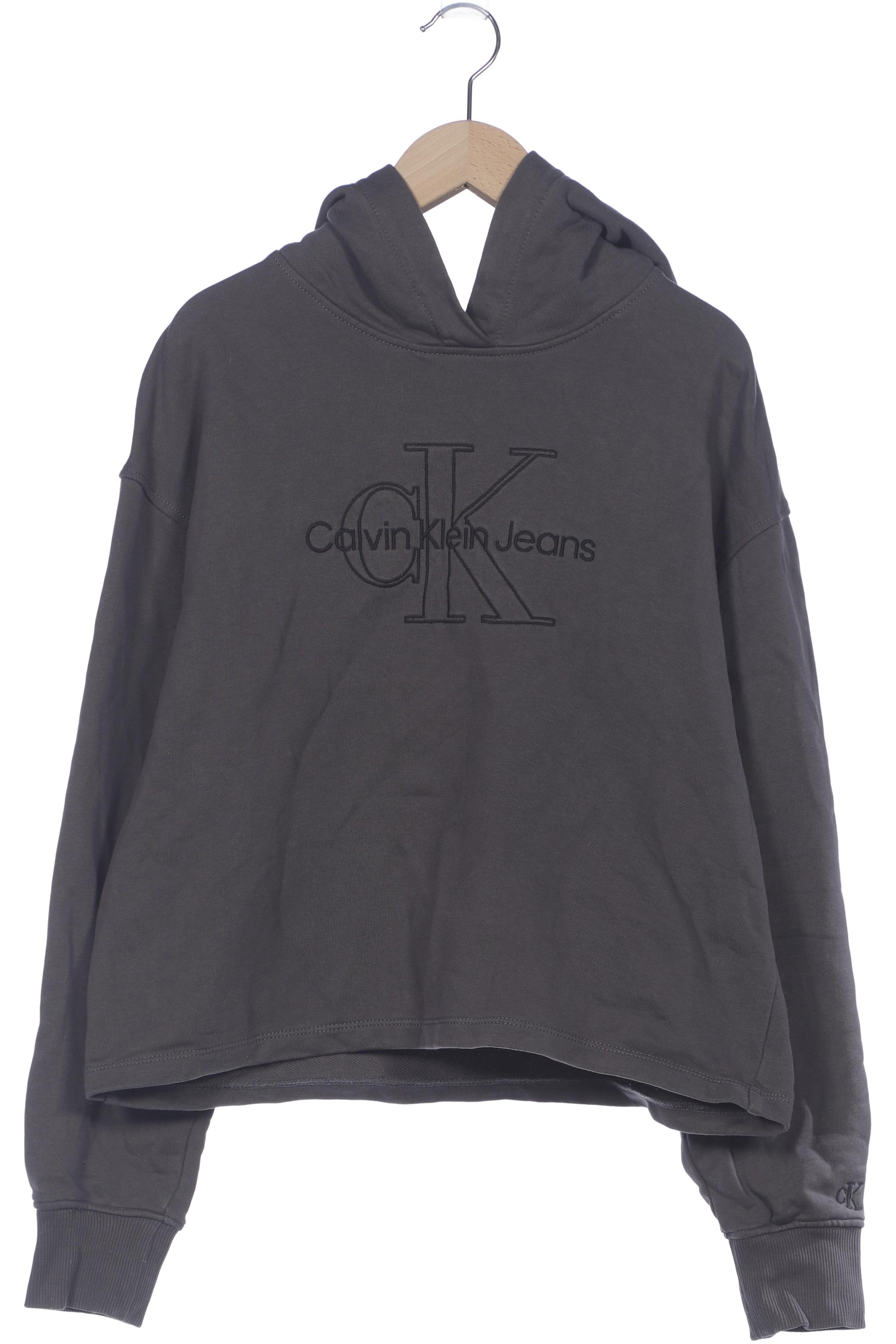 

Calvin Klein Jeans Damen Kapuzenpullover, grau, Gr. 38