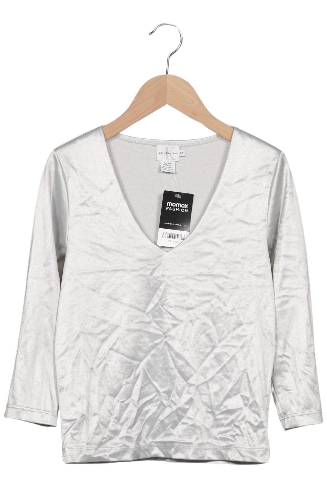 

Calvin Klein Jeans Damen Langarmshirt, silber, Gr. 38