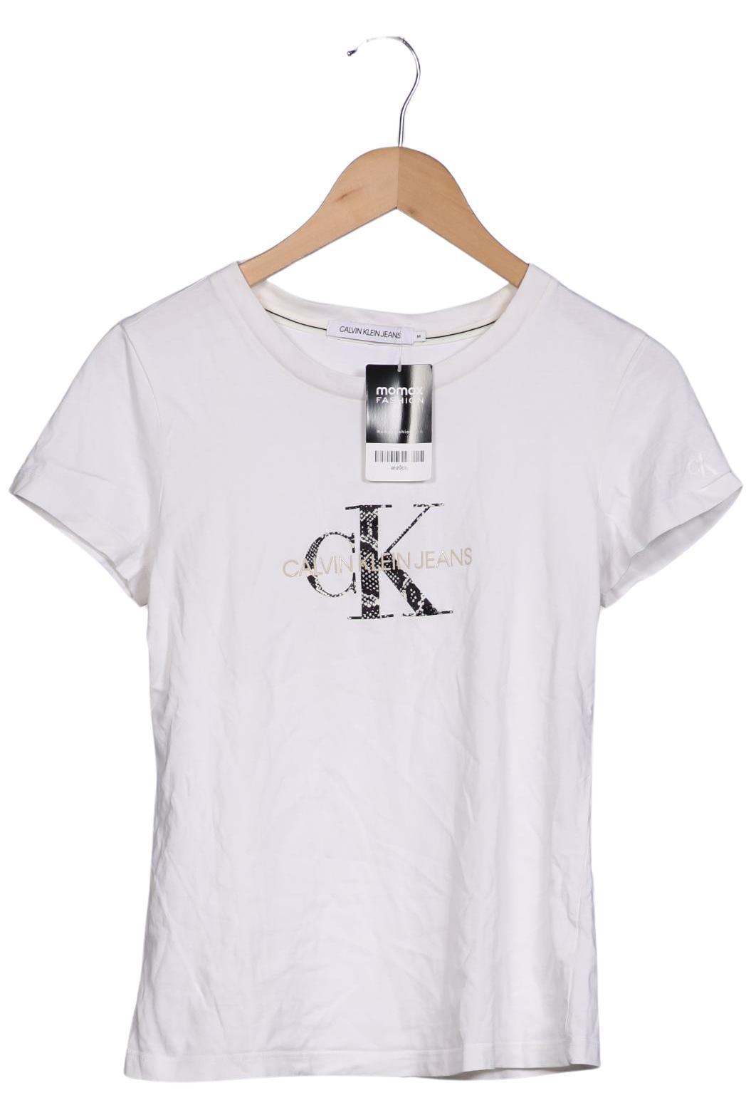 

Calvin Klein Jeans Damen T-Shirt, weiß, Gr. 38