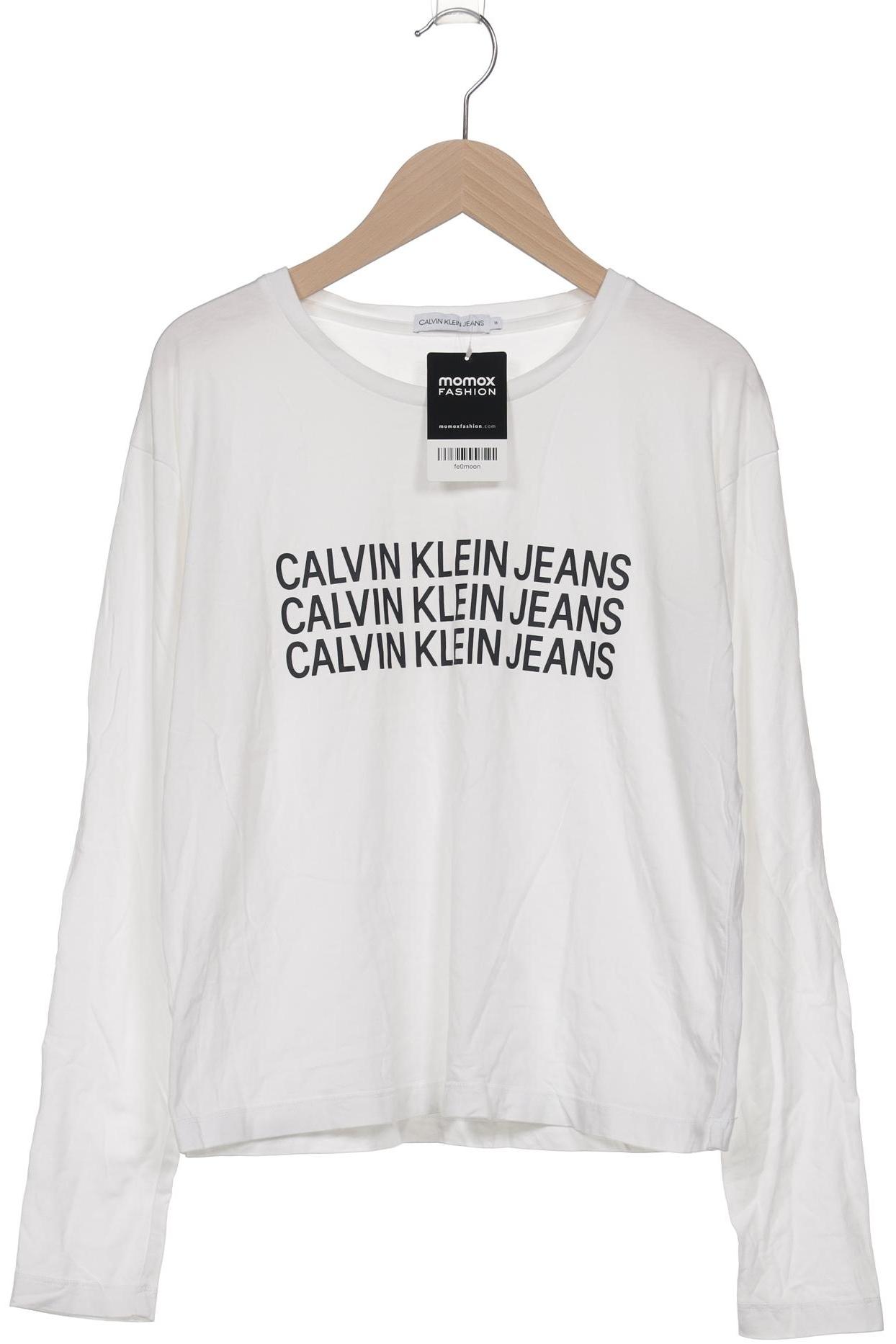 

Calvin Klein Jeans Damen Langarmshirt, weiß, Gr. 170