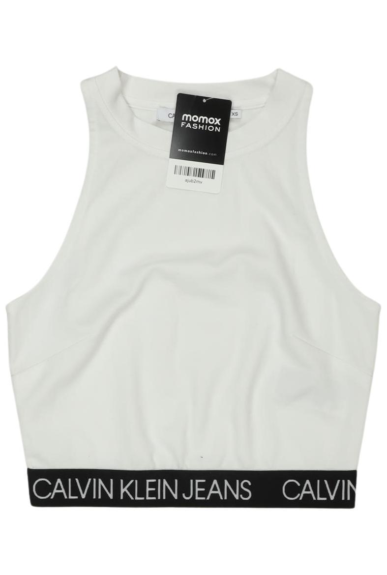 

Calvin Klein Jeans Damen Top, weiß, Gr. 34