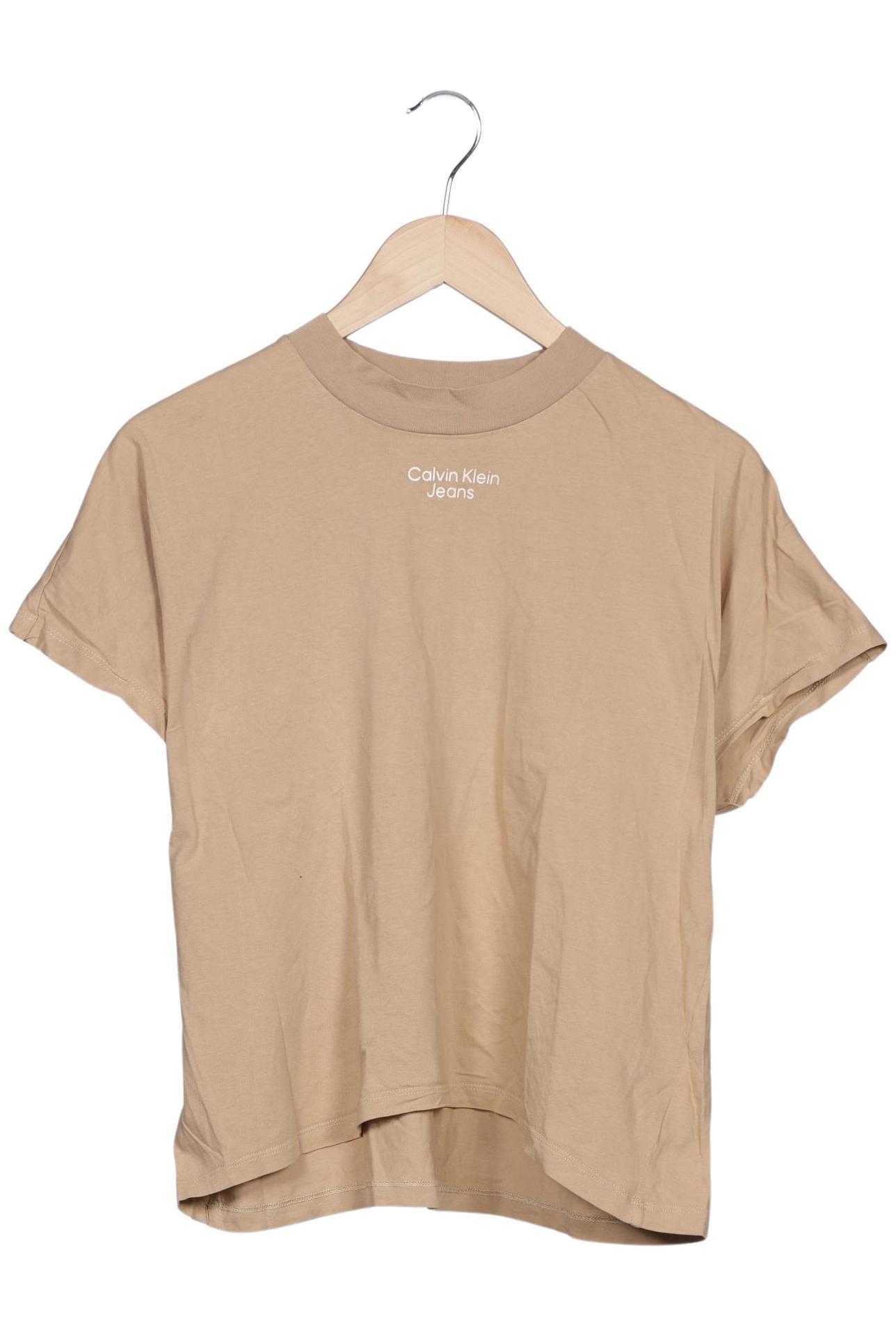 

Calvin Klein Jeans Damen T-Shirt, beige, Gr. 38