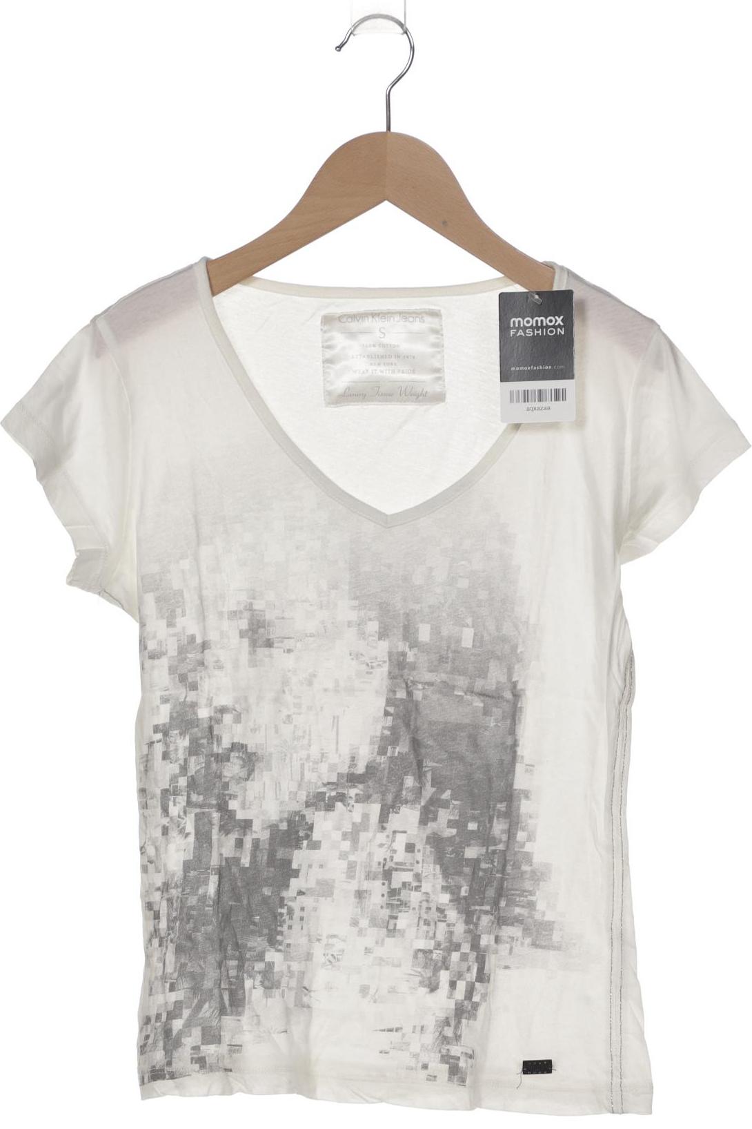 

Calvin Klein Jeans Damen T-Shirt, weiß, Gr. 36