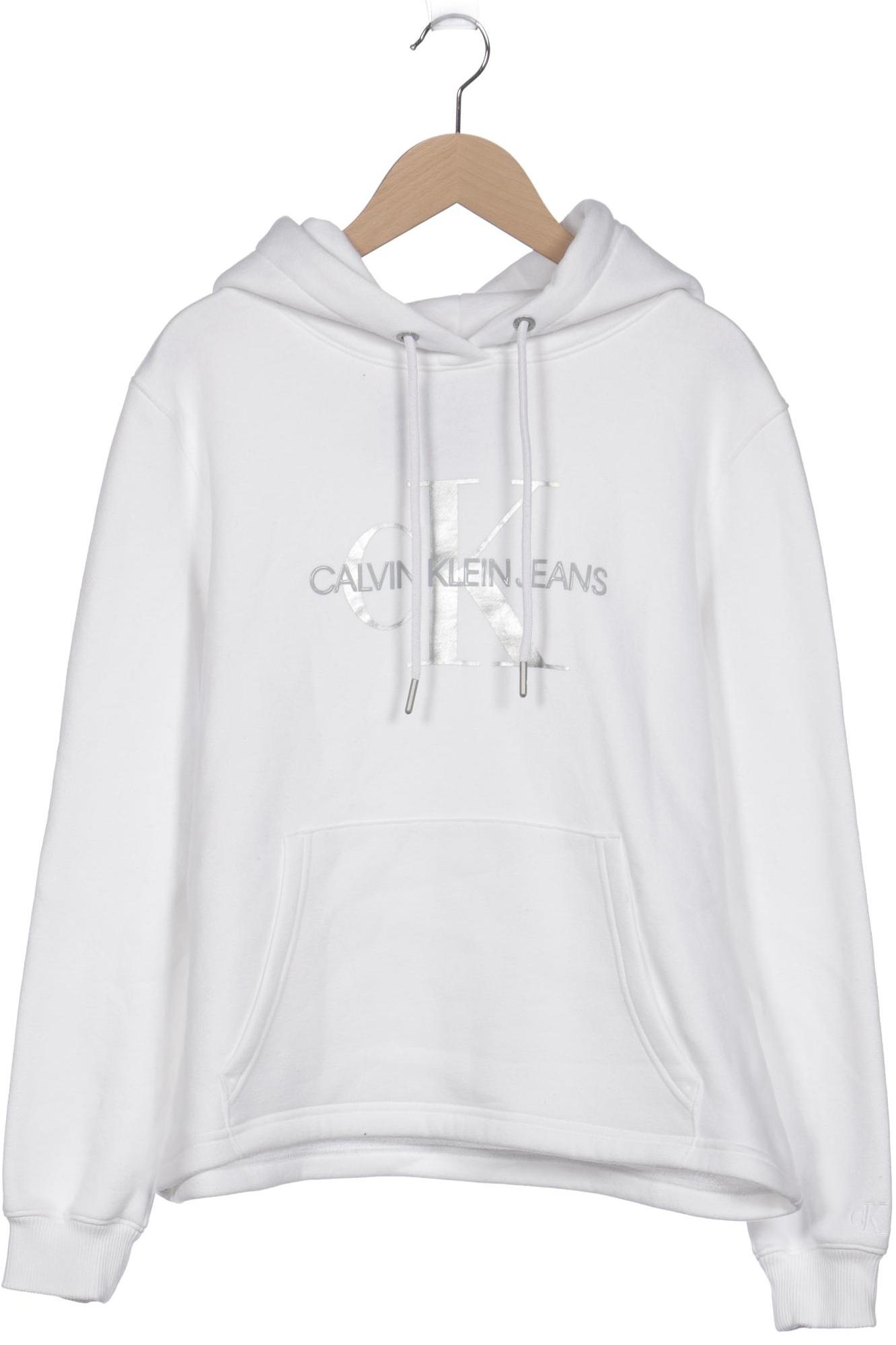 

Calvin Klein Jeans Damen Kapuzenpullover, weiß