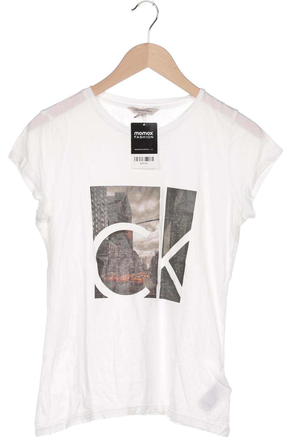 

Calvin Klein Jeans Damen T-Shirt, weiß, Gr. 36
