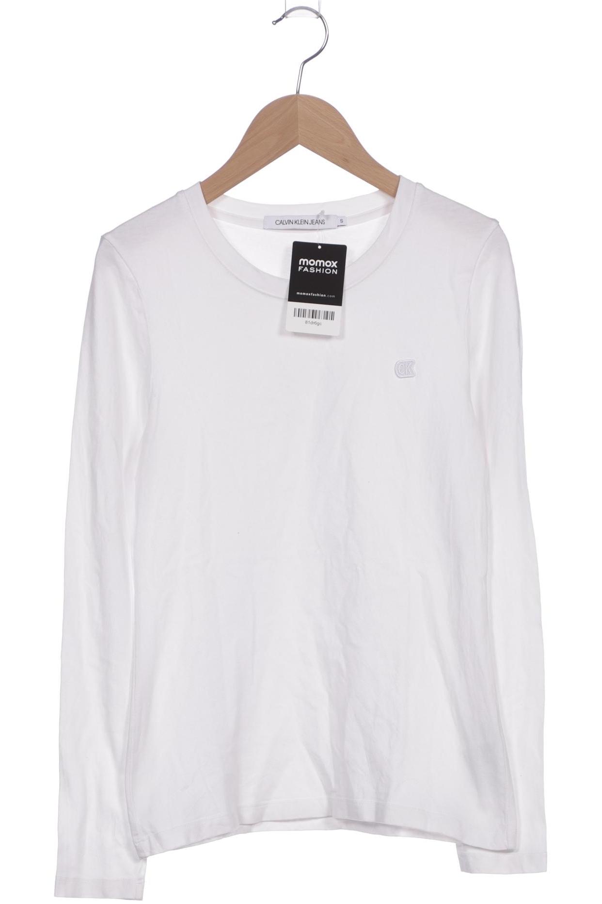 

Calvin Klein Jeans Damen Langarmshirt, weiß, Gr. 36