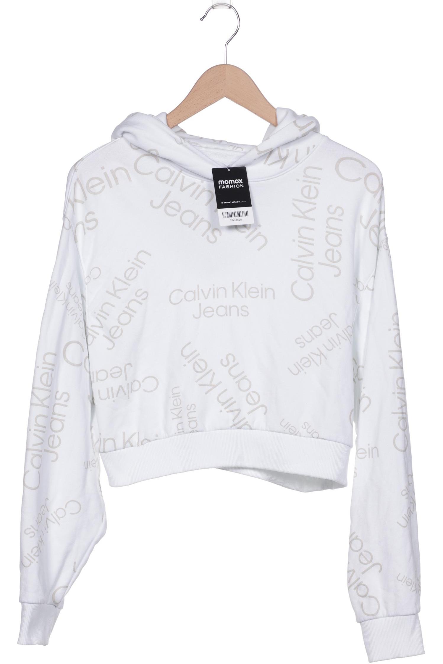 

Calvin Klein Jeans Damen Kapuzenpullover, weiß