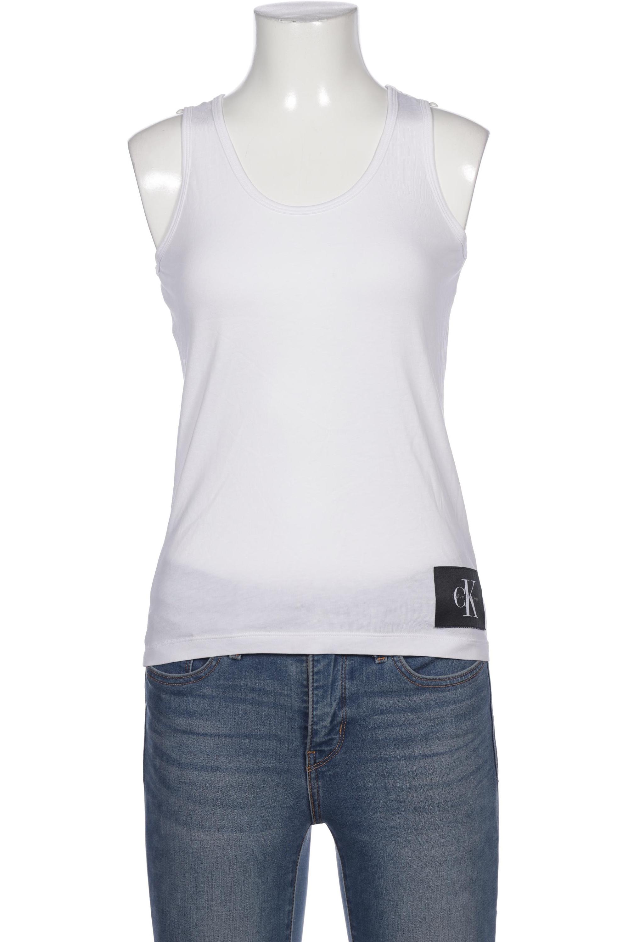 

Calvin Klein Jeans Damen Top, weiß, Gr. 34