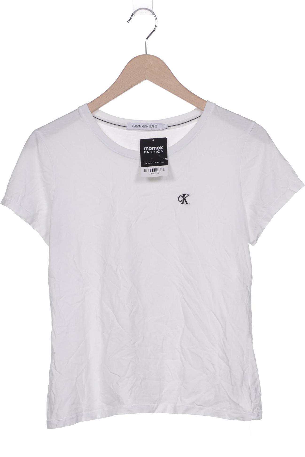 

Calvin Klein Jeans Damen T-Shirt, weiß, Gr. 42