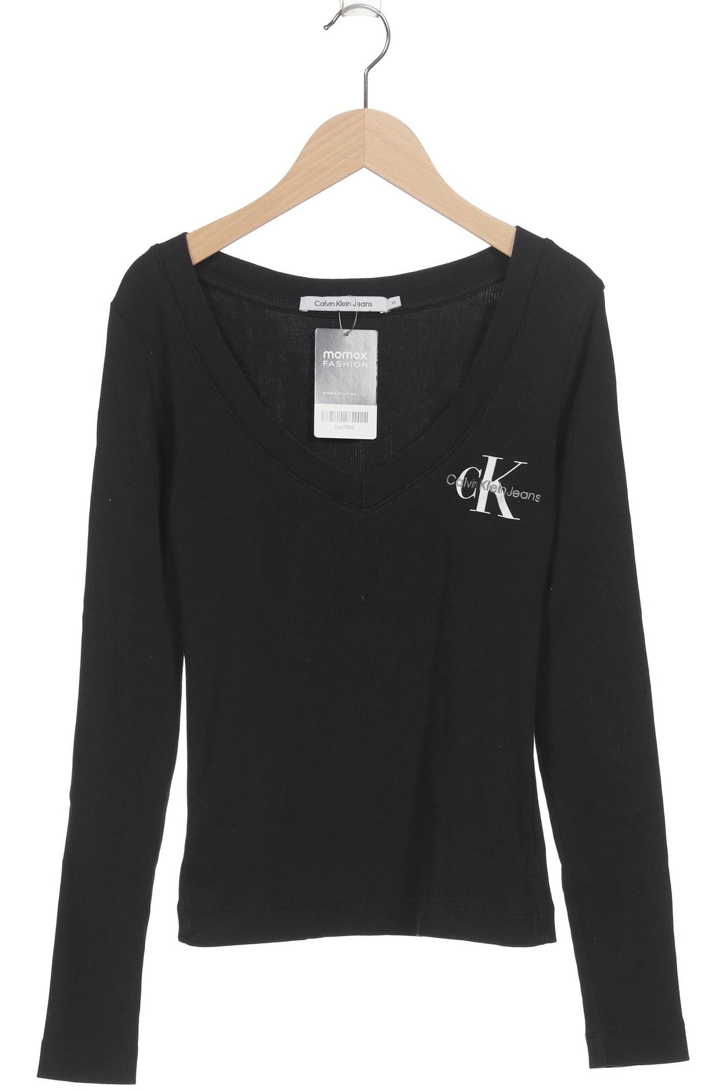 

Calvin Klein Jeans Damen Langarmshirt, schwarz, Gr. 34