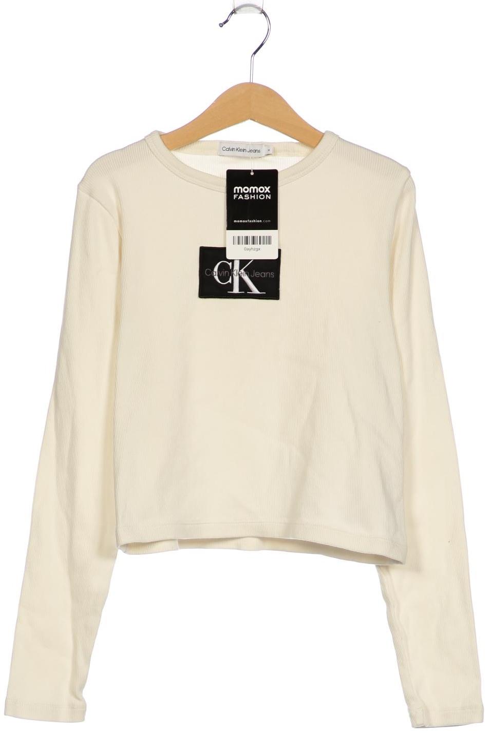 

Calvin Klein Jeans Damen Langarmshirt, cremeweiß, Gr. 164