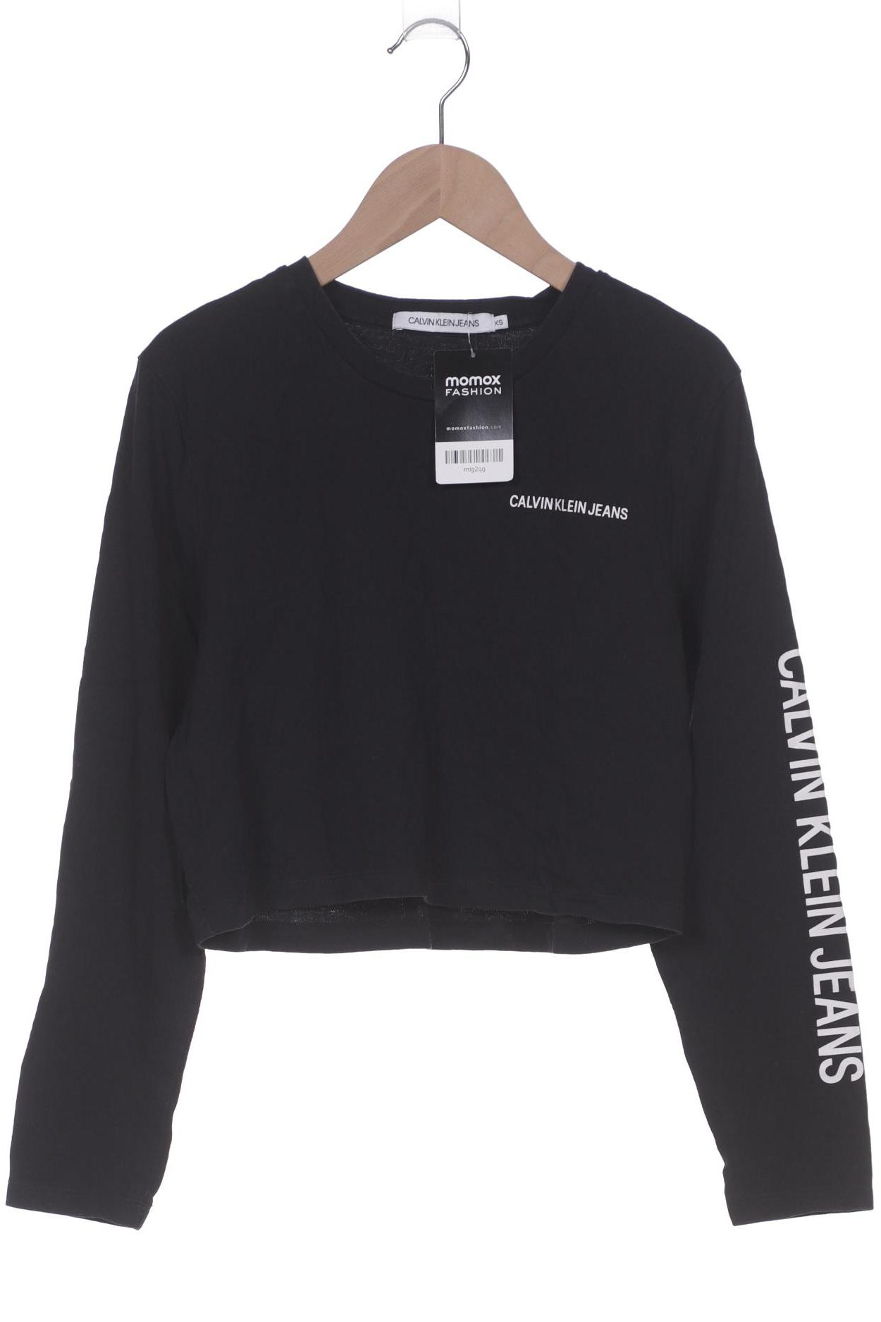 

Calvin Klein Jeans Damen Langarmshirt, schwarz, Gr. 34