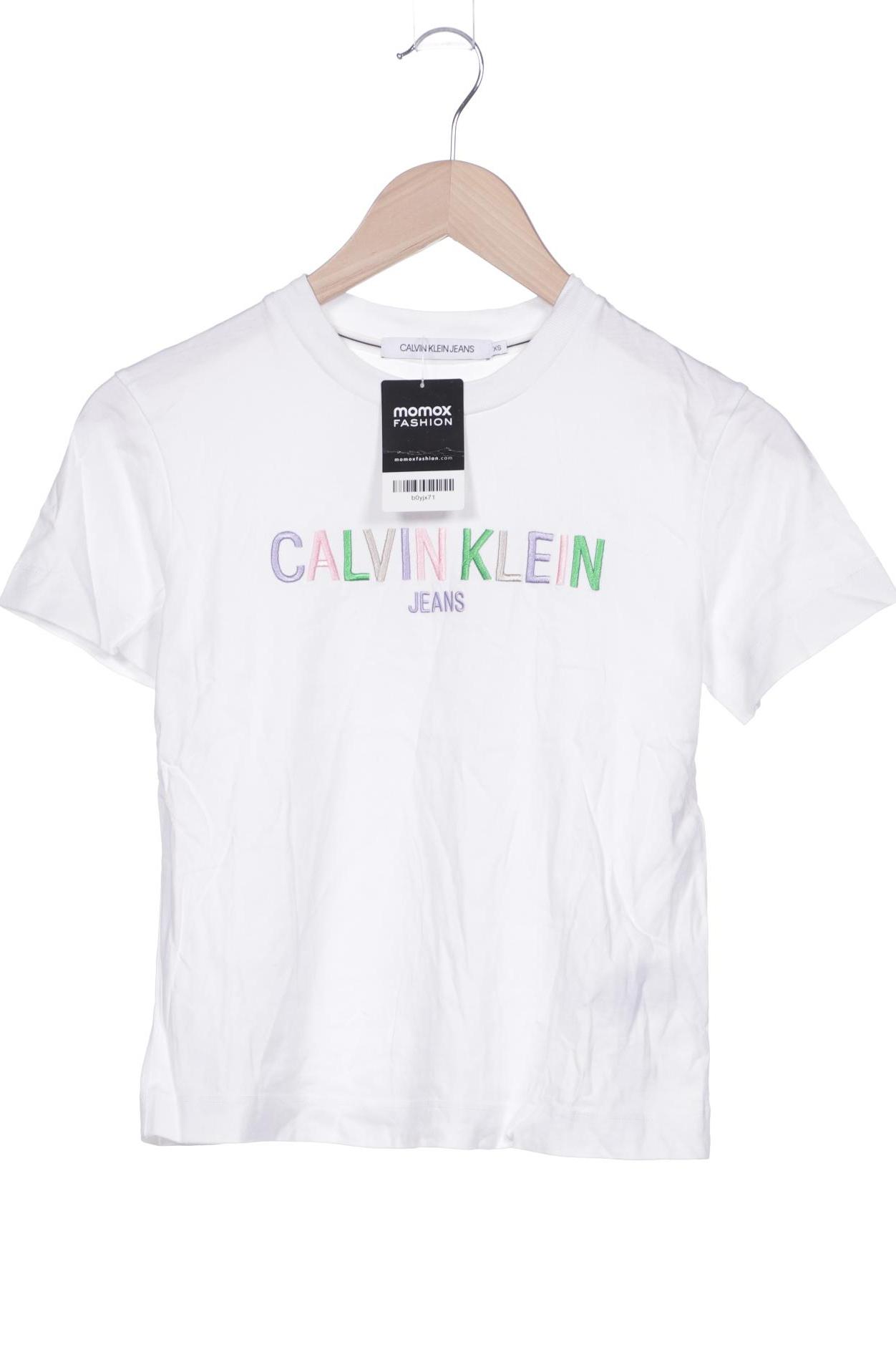 

Calvin Klein Jeans Damen T-Shirt, weiß, Gr. 34