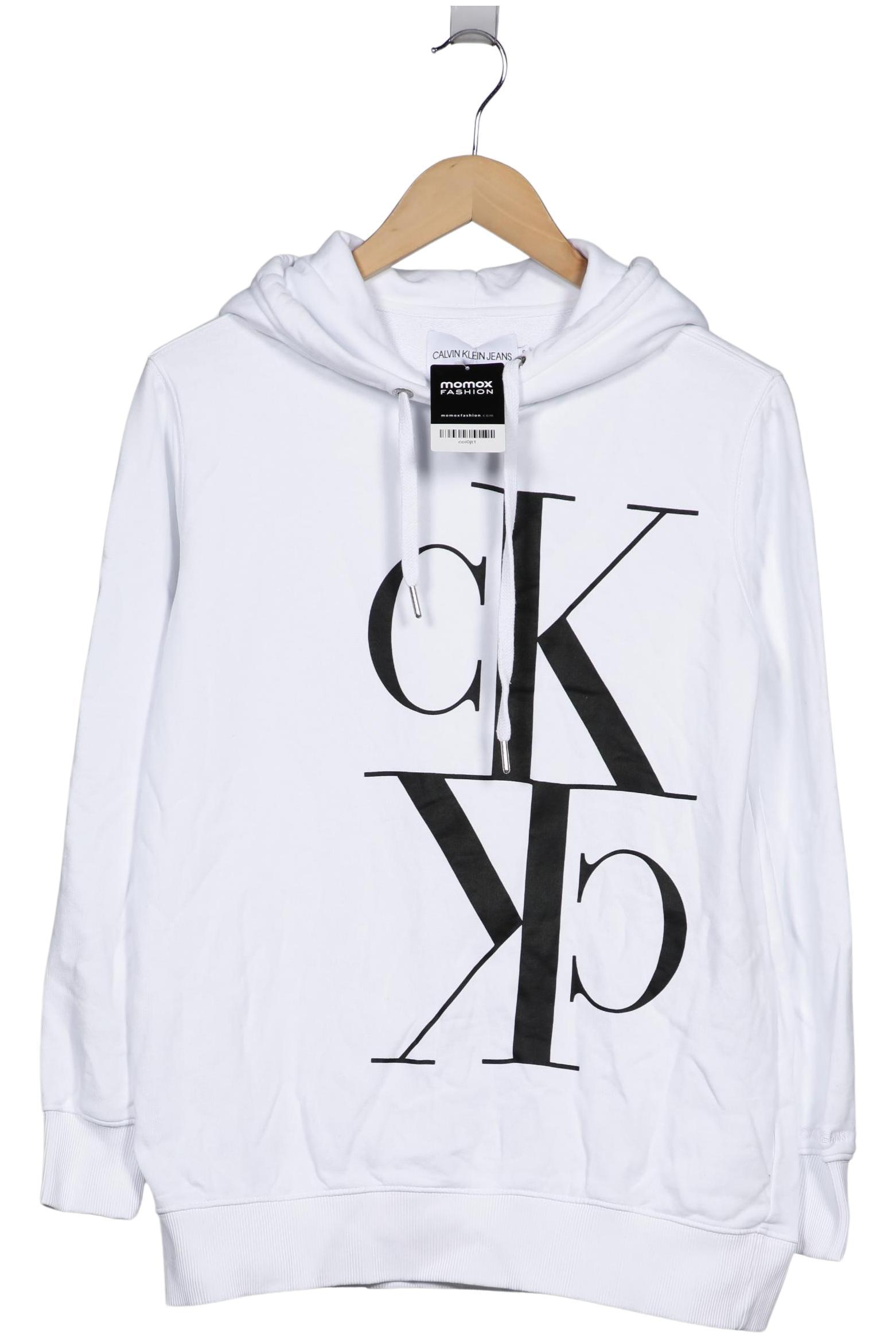 

Calvin Klein Jeans Damen Kapuzenpullover, weiß, Gr. 36