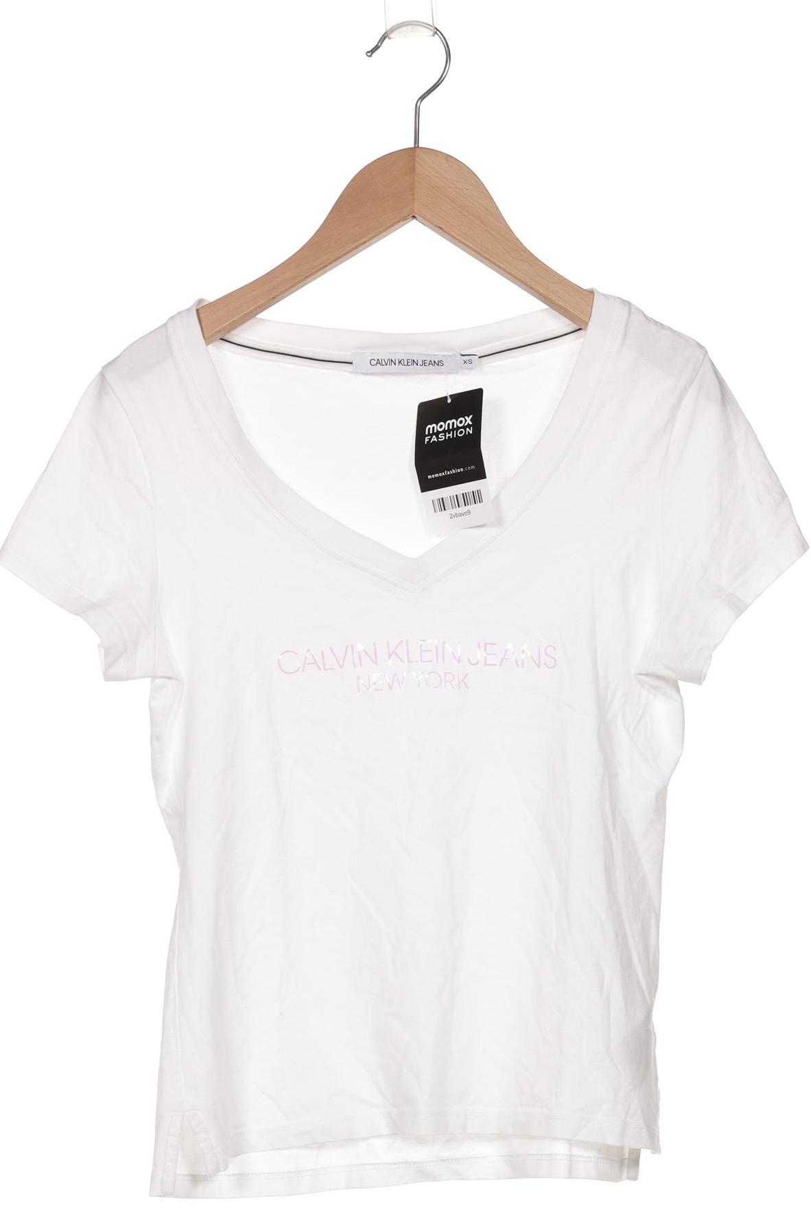 

Calvin Klein Jeans Damen T-Shirt, weiß, Gr. 34