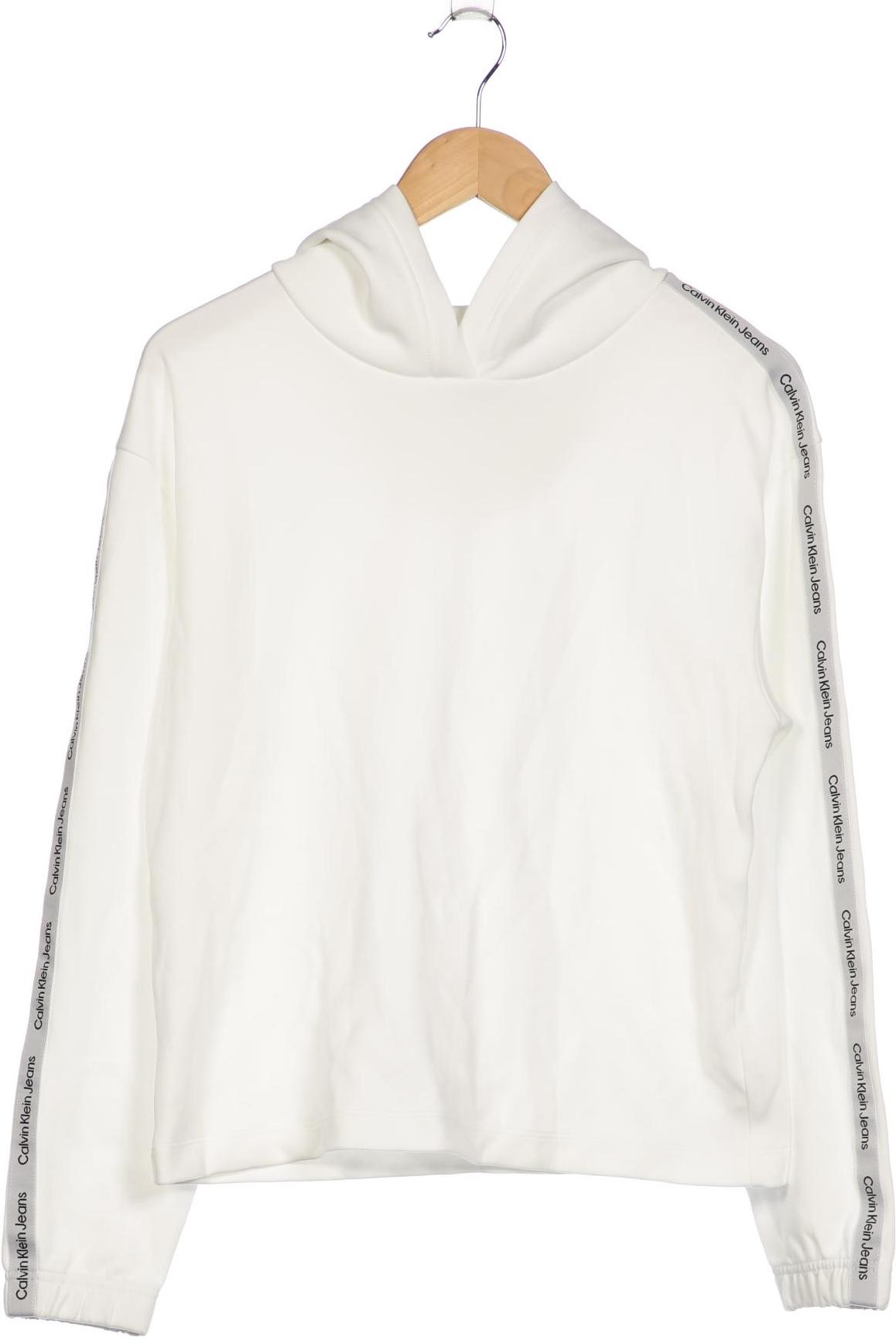 

Calvin Klein Jeans Damen Kapuzenpullover, weiß, Gr. 36