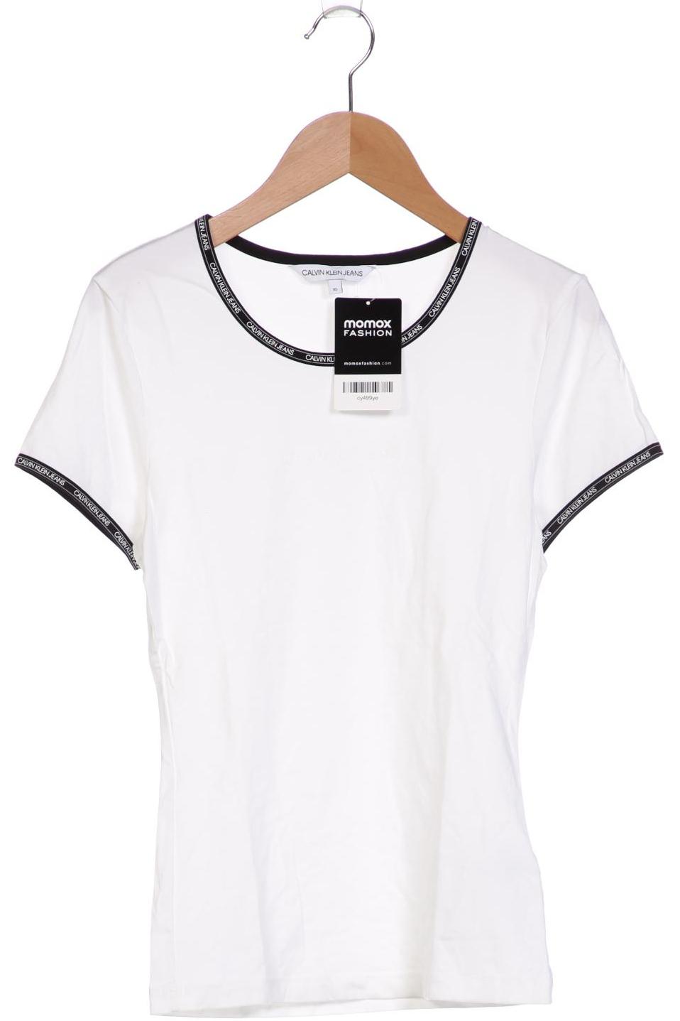 

Calvin Klein Jeans Damen T-Shirt, weiß, Gr. 34