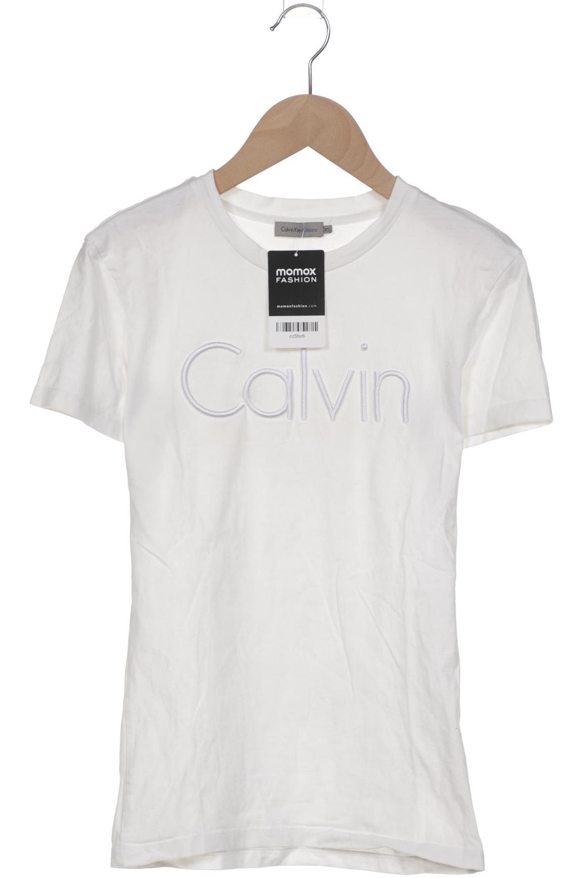 

Calvin Klein Jeans Damen T-Shirt, weiß, Gr. 34