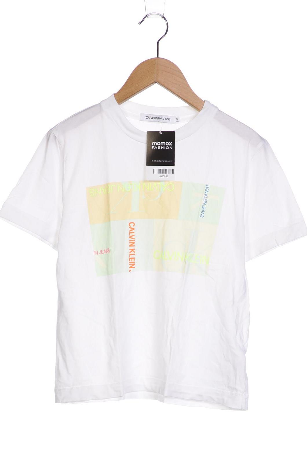 

Calvin Klein Jeans Damen T-Shirt, weiß, Gr. 36