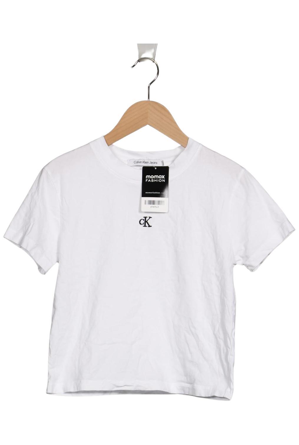 

Calvin Klein Jeans Damen T-Shirt, weiß, Gr. 32