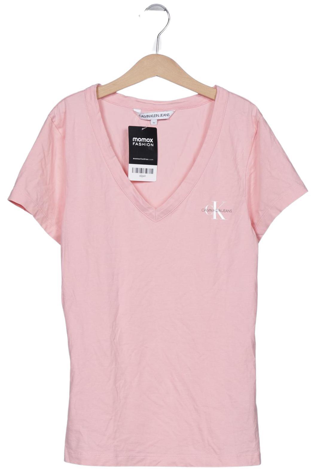 

Calvin Klein Jeans Damen T-Shirt, pink, Gr. 34