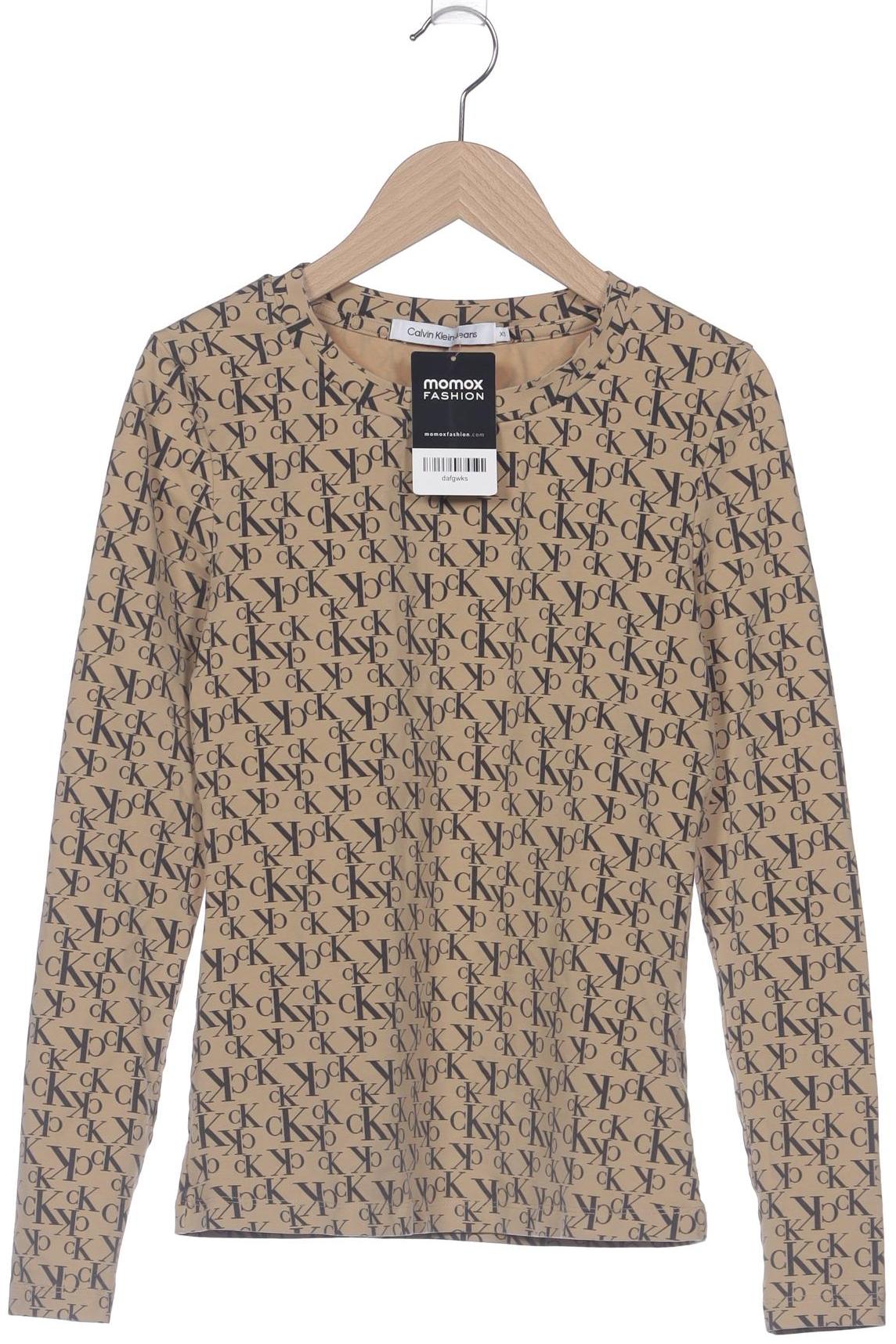 

Calvin Klein Jeans Damen Langarmshirt, beige, Gr. 34