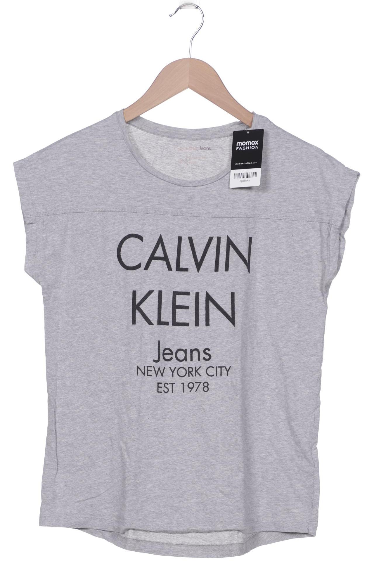 

Calvin Klein Jeans Damen T-Shirt, grau, Gr. 36