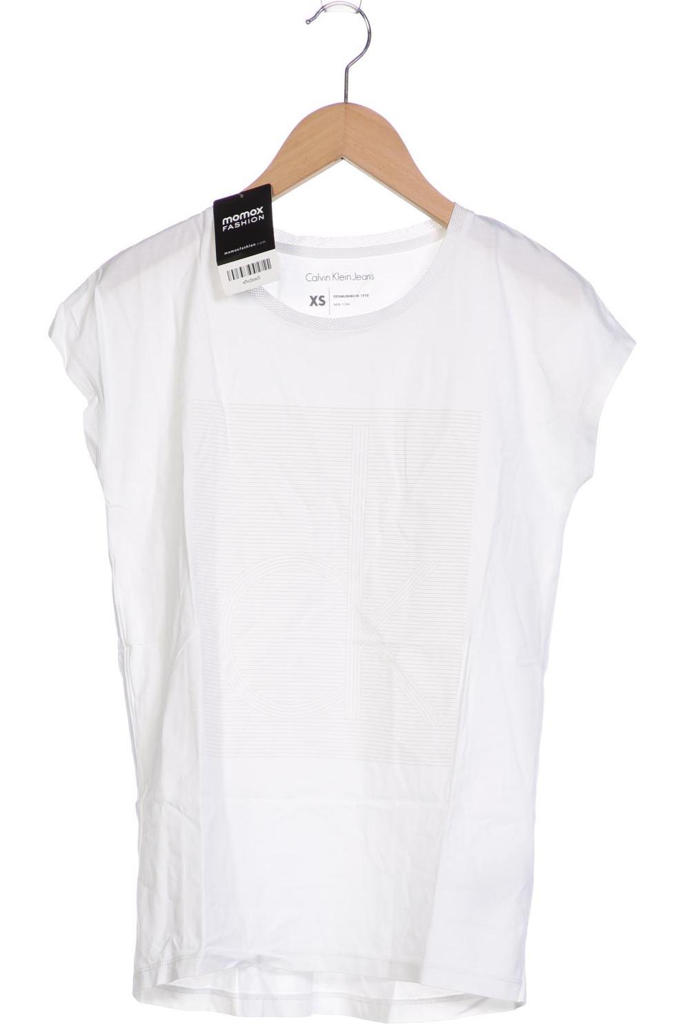

Calvin Klein Jeans Damen T-Shirt, weiß, Gr. 34