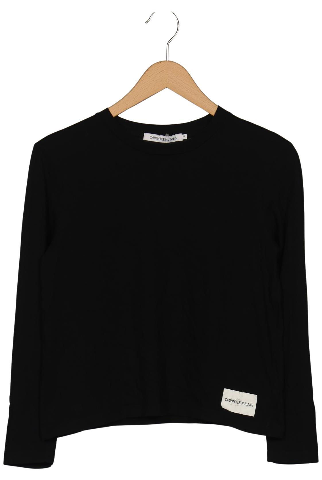 

Calvin Klein Jeans Damen Langarmshirt, schwarz, Gr. 36