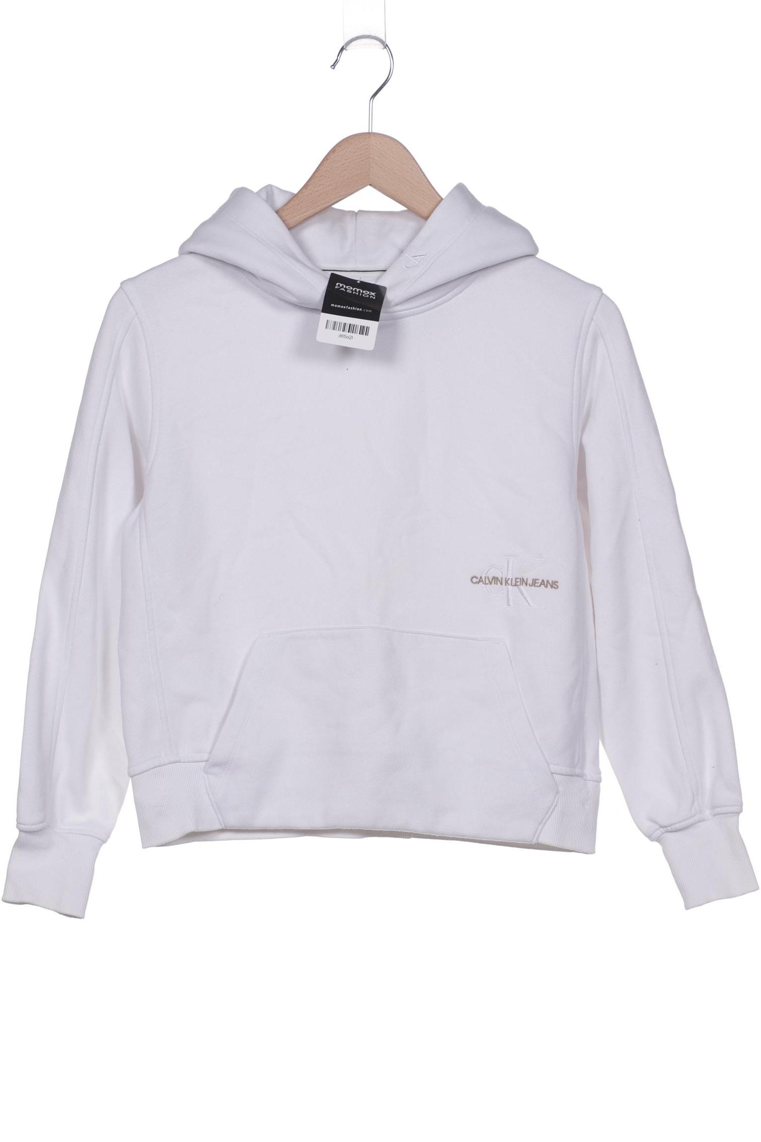 

Calvin Klein Jeans Damen Kapuzenpullover, weiß, Gr. 34