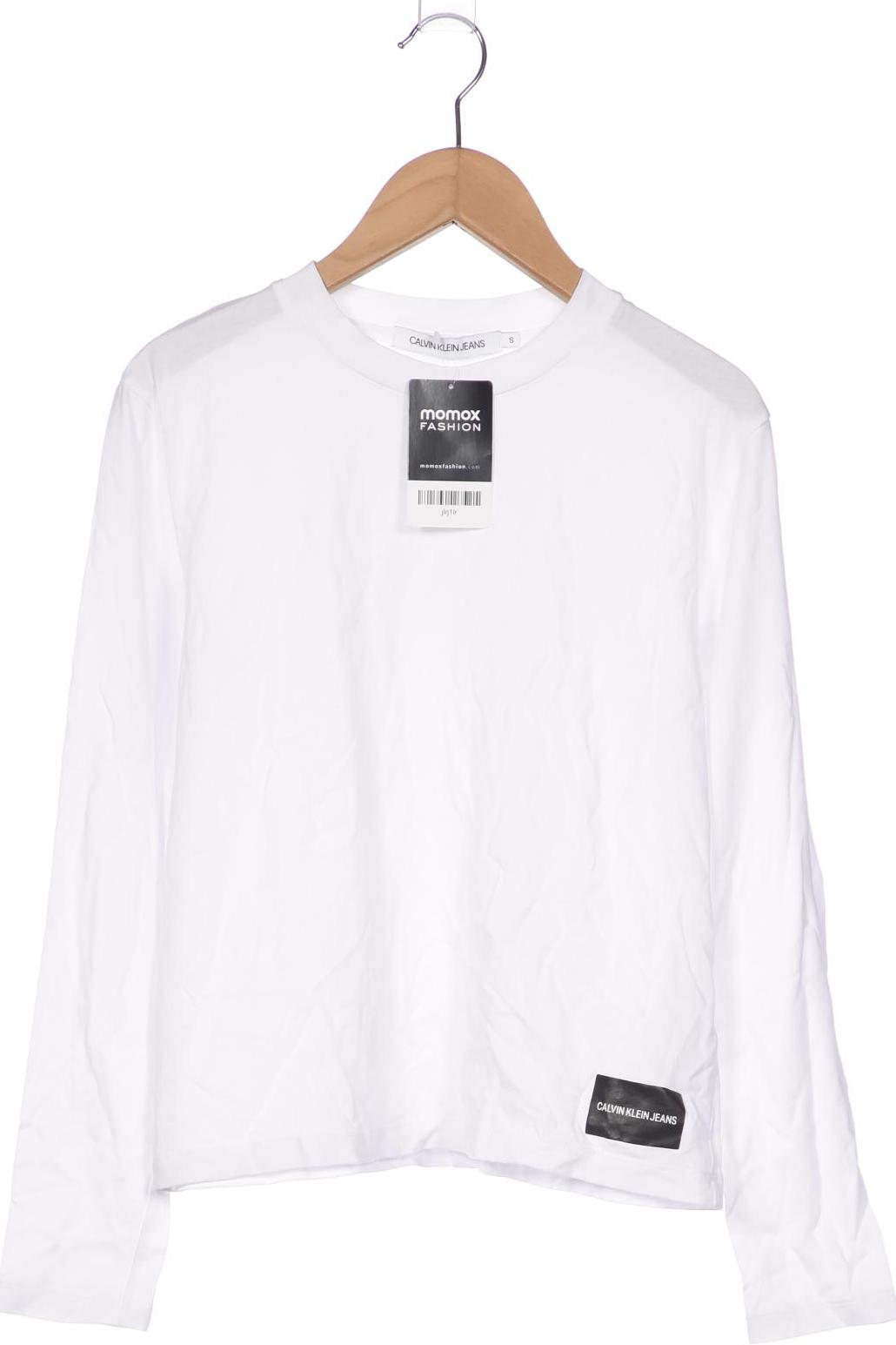 

Calvin Klein Jeans Damen Langarmshirt, weiß, Gr. 36