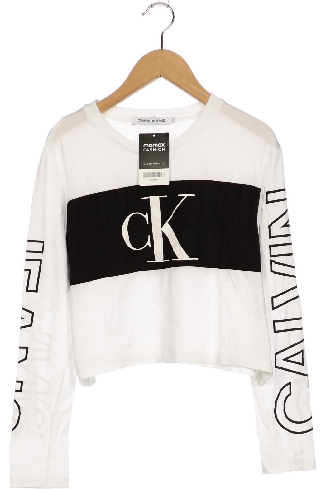 

Calvin Klein Jeans Damen Langarmshirt, weiß, Gr. 38