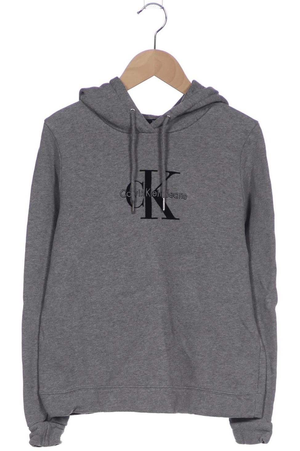 

Calvin Klein Jeans Damen Kapuzenpullover, grau, Gr. 34