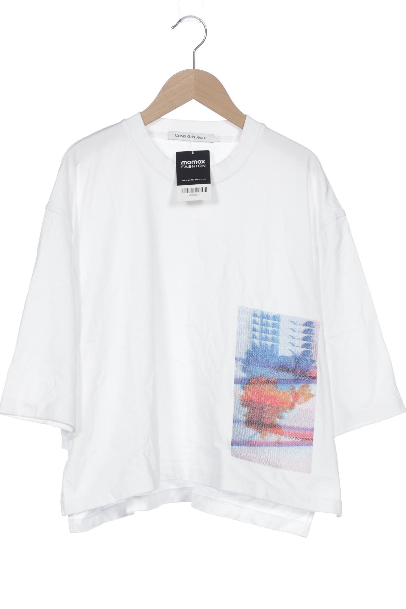 

Calvin Klein Jeans Damen T-Shirt, weiß, Gr. 42