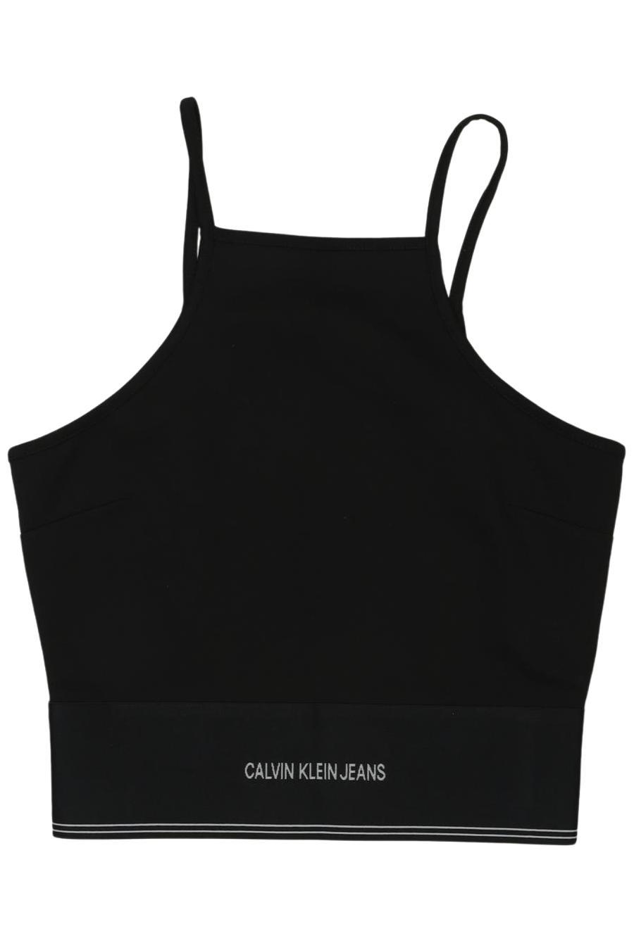 

Calvin Klein Jeans Damen Top, schwarz, Gr. 34