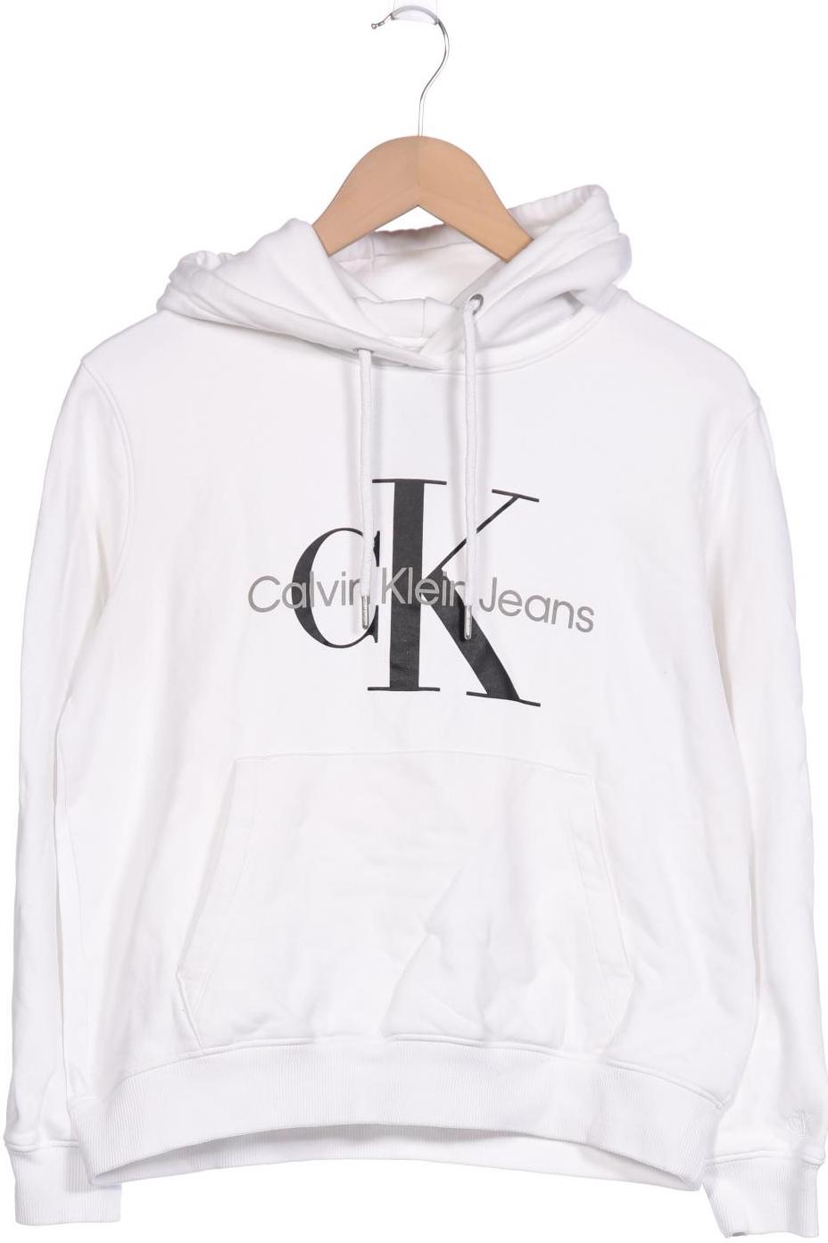 

Calvin Klein Jeans Damen Kapuzenpullover, weiß